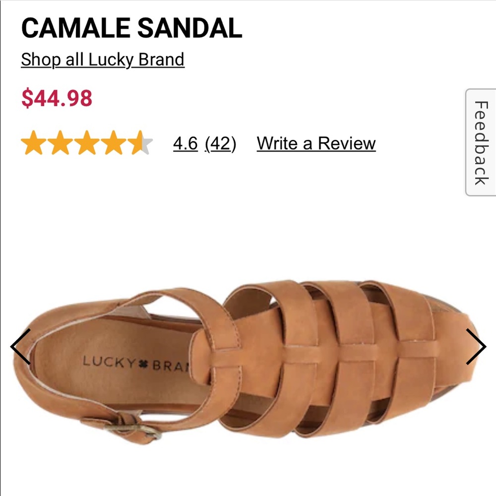 Lucky Brand CAMALE SANDAL Nearly Pristine/EUC SZ 8.5